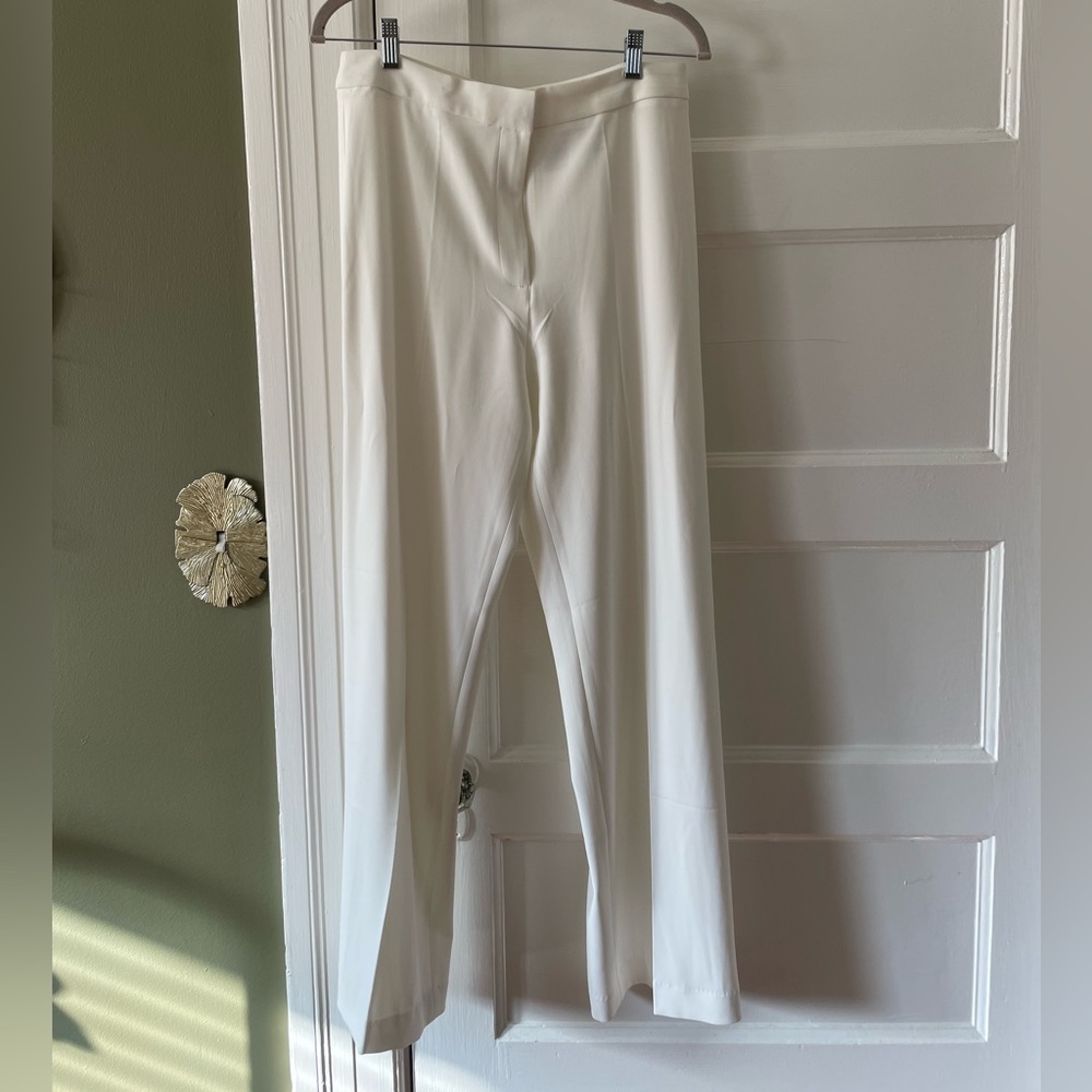 H&M White Pleated Slacks